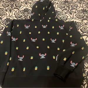 Ladies, Disney hoodie, stitch and pineapples, size XL